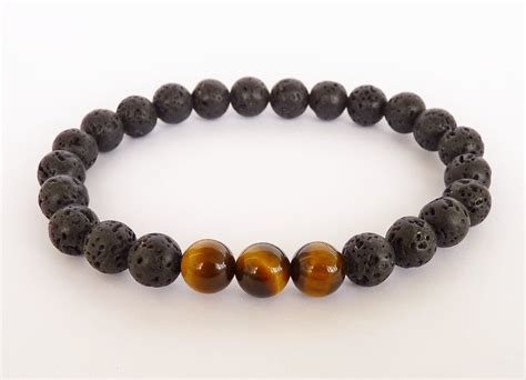 Black Lava Men Bracelet Men Lava Bracelet Yoga Jewelry Yoga - Etsy