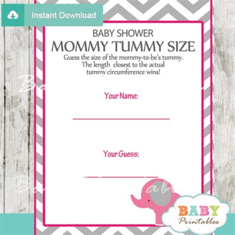 Hot Pink Elephant Baby Shower Games D Baby Printables