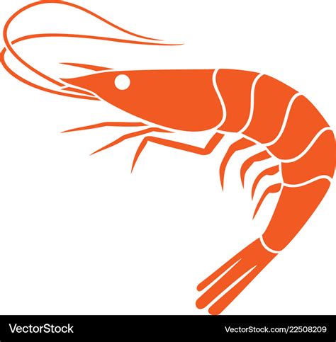 Shrimp Icon Royalty Free Vector Image Vectorstock