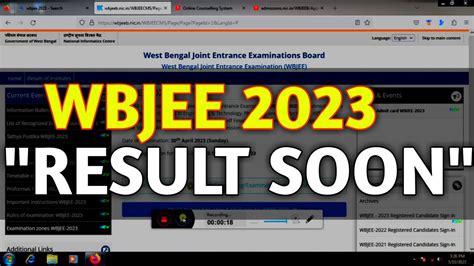 Wbjee 2023 Result Soon😱 Date Confirm🔥 West Bengal Joint Entrance