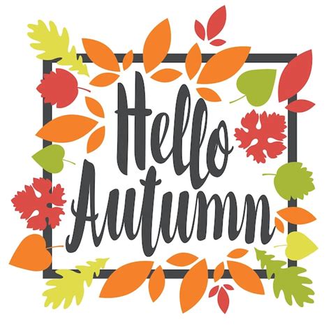 Premium Vector Hello Autumn Poster