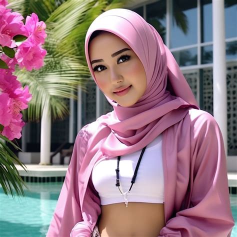 Jilbab Girl Using Bikini By Uang Easy Playground