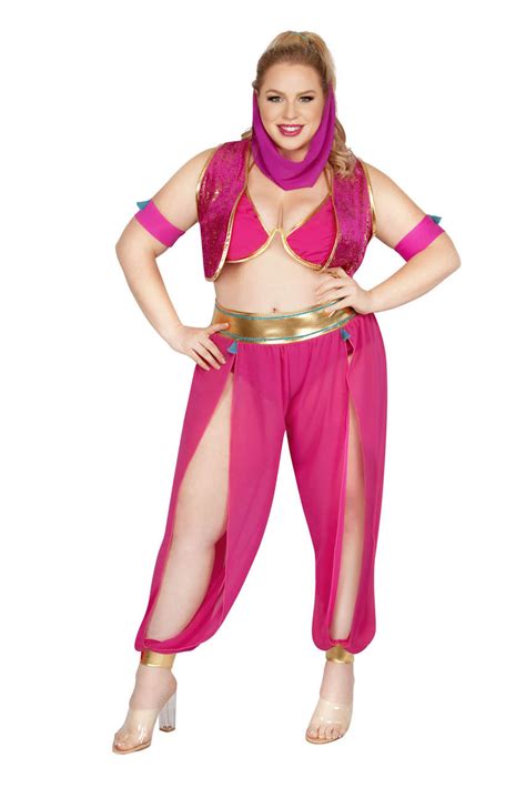 Plus Size Genie Of The Lamp Costume Plus Size Pink Genie Costume