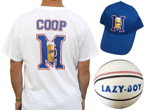 Coop Beers Deluxe Costume Baseketball Ball Jersey Shirt Hat Uniform Joe