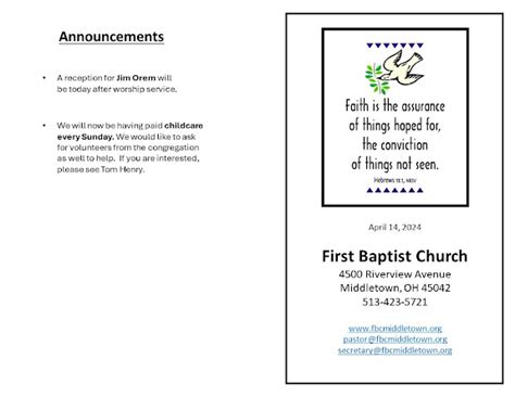 Worship Preview For Sunday April 14 2024