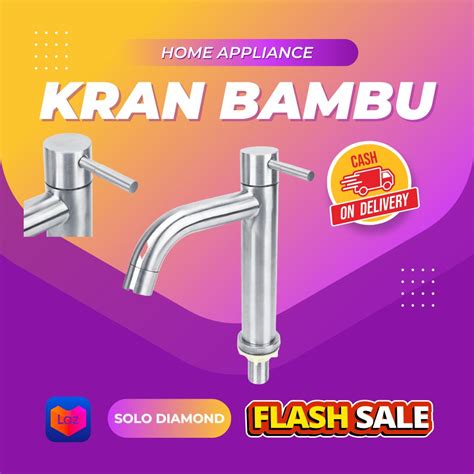 Kran Wastafel Bambu Sus Keran Cuci Tangan Stainless Wastafel Bambu