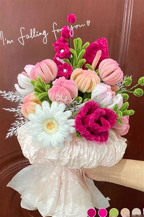 Flower Bouquet With Pink Tulips White Dahlia Rosy Roses And Calla