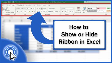 How To Hide Ribbon In Excel