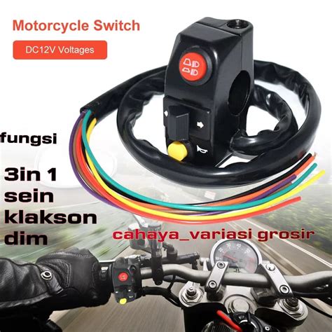 Jual Saklar Holder Kiri Tombol Sein Klakson Dim Variasi Trail Universal