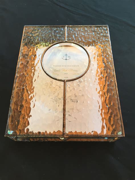 Stained Glass Wedding Invitation Keepsake Box With Beveled Etsy