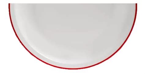 6 Tazas Cafe C plato Porcelana Vajilla Tsuji 455 Borde Rojo Envío gratis