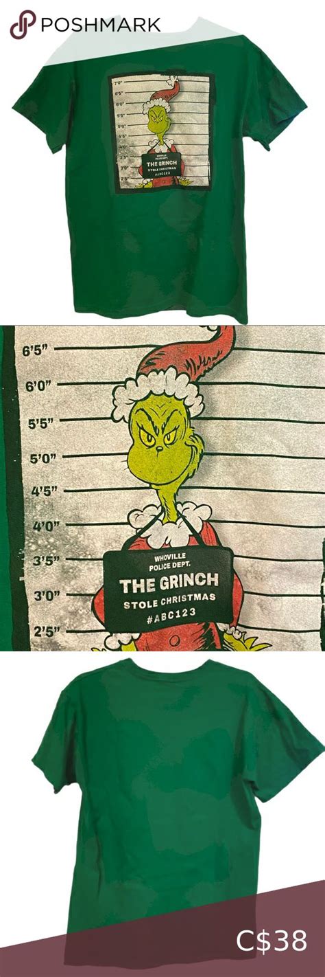 Dr Seuss The Grinch Who Stole Christmas Sz M T Shirt Green Jail Mug