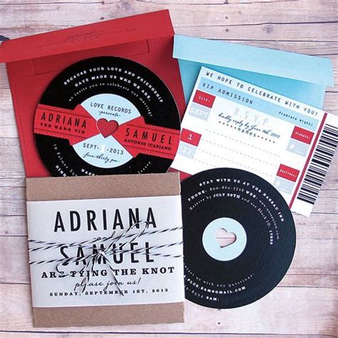 Invitaci N De Un Disco De Acetato Music Wedding Invitations Wedding