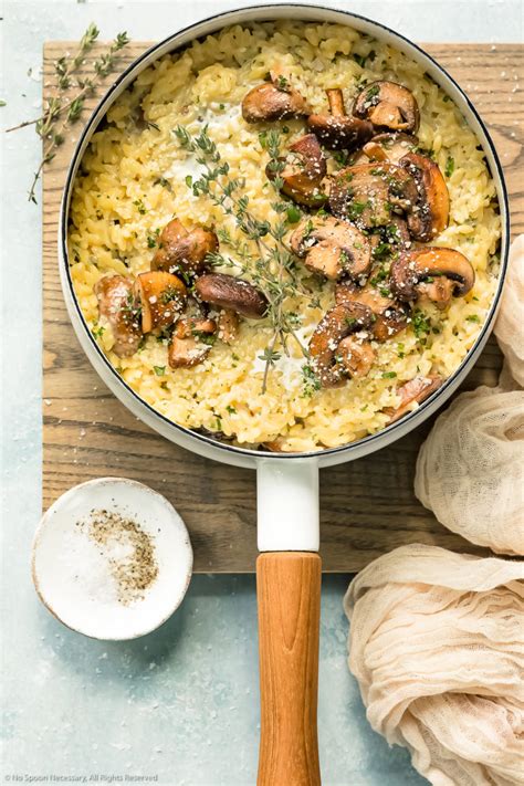 Mushroom Orzo Risotto Recipe No Spoon Necessary