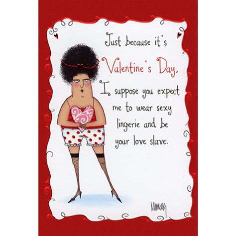 Love Slave Funny Humorous Valentines Day Card For Him Man