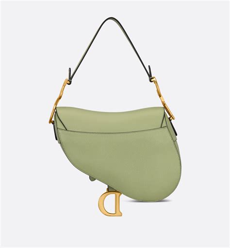 Saddle Bag With Strap Ethereal Green Grained Calfskin Dior Us