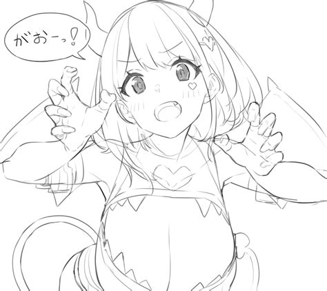 ぼに～ On Twitter ハロウィン一夜ちゃんラフ（史上最速）