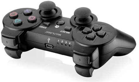 Joystick Multilaser JoyPad Dual Shock Sem Fio Para PS2 PS3 E PC