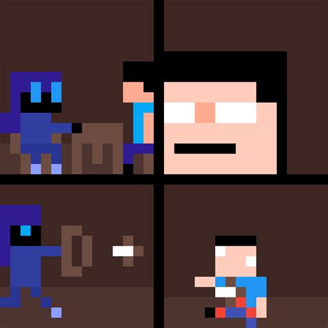 Herobrine Face Pixel Art