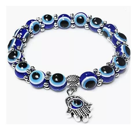 Pulsera Ojo Turco Mano De Fatima Mal De Ojo Chakras Yoga Luz Color