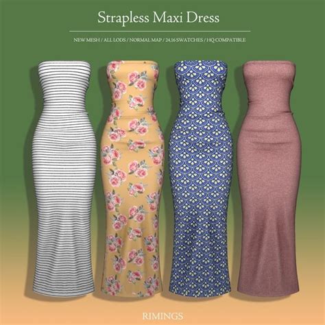 RIMINGS Strapless Maxi Dress RIMINGS In 2024 Strapless Maxi Dress