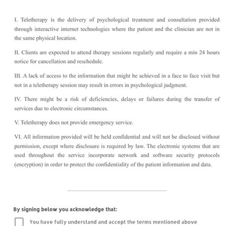 Telehealth Permission Form Template Jotform