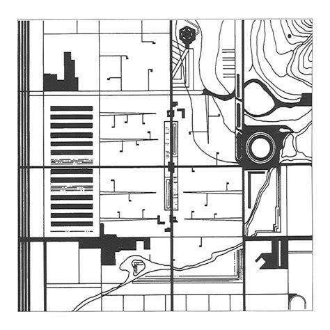 Diagrammatic Plan Of Frank Lloyd Wright S Broadacre City Showing