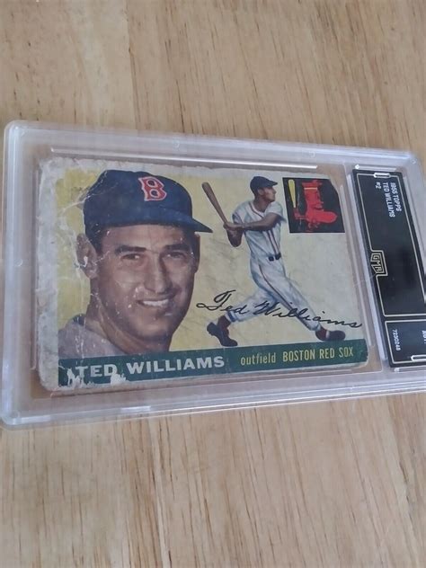 Topps Ted Williams Graded Gma Authentic Hof Red Sox Ebay