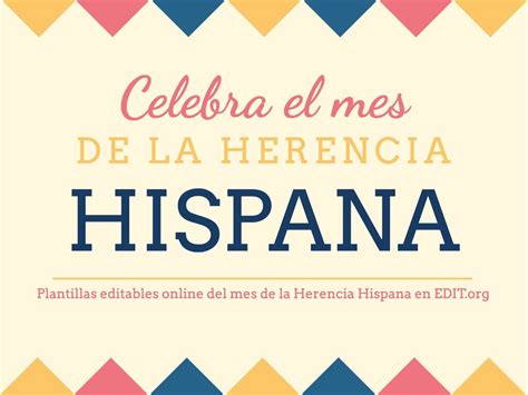 Plantillas De Herencia Hispana Personalizables Gratis