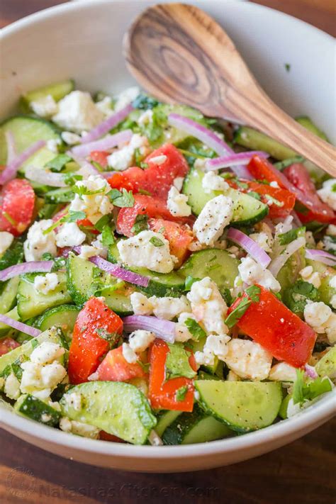 Tomato Cucumber Feta Salad Recipe NatashasKitchen