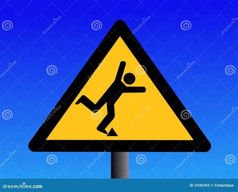 Warning Trip Hazard Sign Stock Vector Illustration Of Danger 2936393