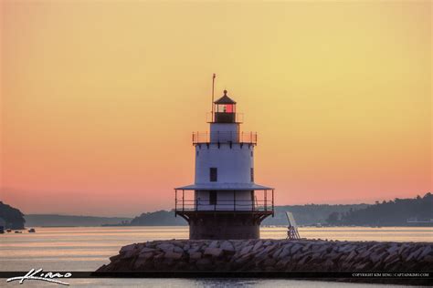 Spring Point Ledge Lighthouse South Portland Maine Harbor