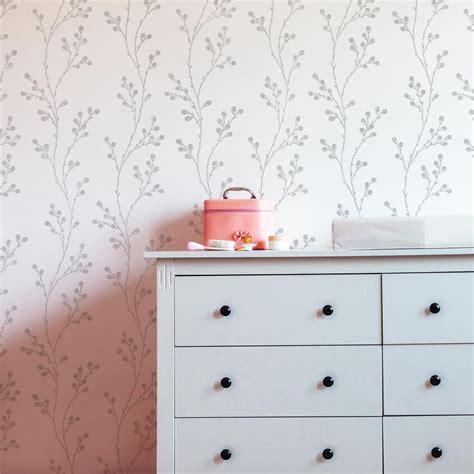 Pussy Willow Wall Stencil LARGE WALL STENCIL For Easy Room Etsy Australia