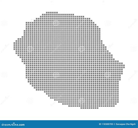 Pixel Map Of Reunion Vector Dotted Map Of Reunion Isolated On White