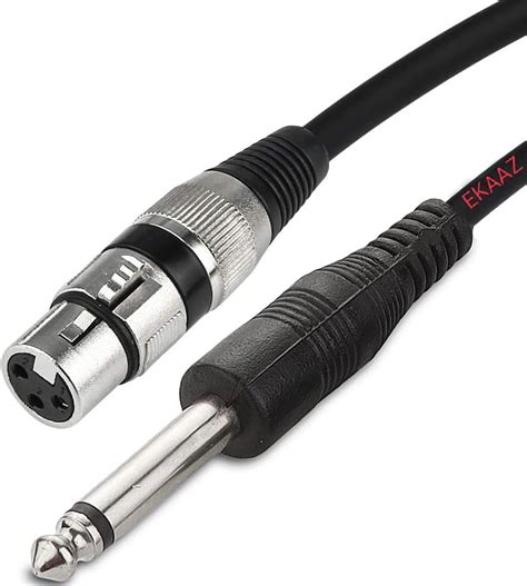 EKAAZ XLR Female To 1 4 Inch 6 35mm TS Jack Lead Balanced Signal