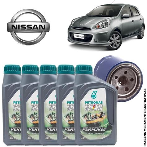 Kit troca de oleo Nissan March 1 6 16v Flex Selenia Autopeças