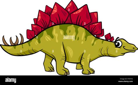 Stegosaurus Dinosaur Cartoon Illustration Stock Photo Alamy