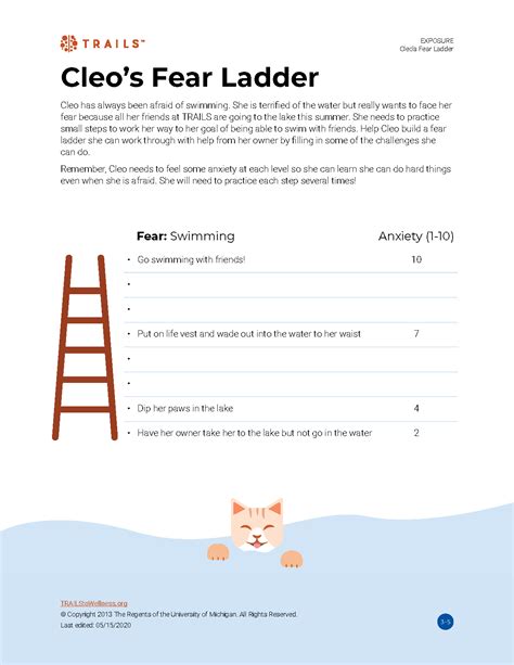 Fear Ladder Therapist Aid Therapistaidworksheets Net