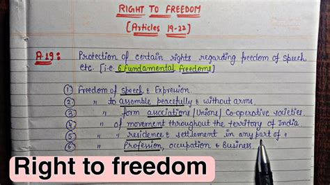 Right To Freedom Articles 19 22 Handwritten Notes Lec 14