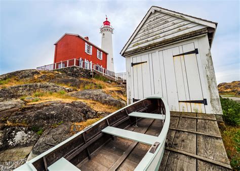 Old Lighthouse With A Shed And Boat Jigsaw Puzzle In Great Sightings