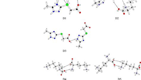 Structures Of Hydrogenbonded Dimers In Crystal Dotted Lines Indicate