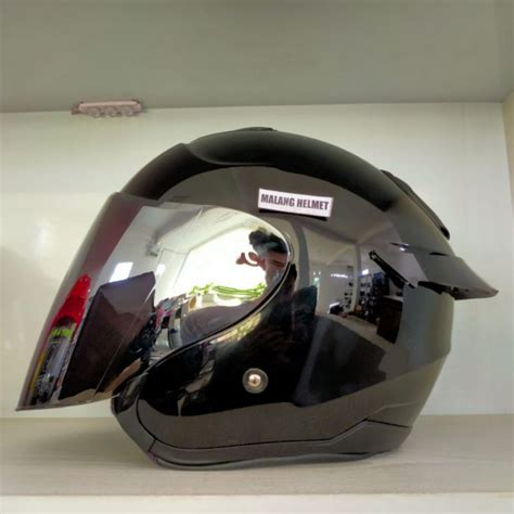 Jual Helm Kyt Kyoto R Solid Black Glossy Paket Ganteng Ongkir