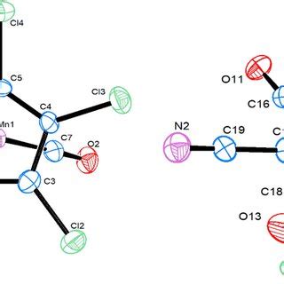 Top View Of The Molecular Structure Of Compound 3 Left Mol A Right