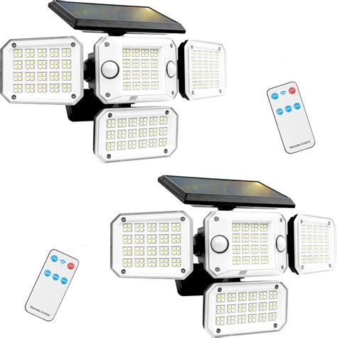 Lampada Solare Per Esterni 208LED 3Modes Luce Solare Led Esterno Con