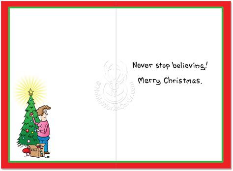 Underwear Believe In Santa Christmas Humor Paper Card