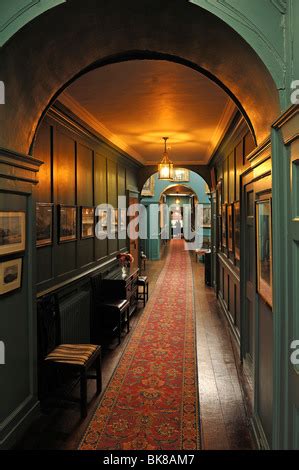 Corridor, interior furnishings around 1860, at Walmer Castle, 1540, Walmer, Deal, Kent, England ...