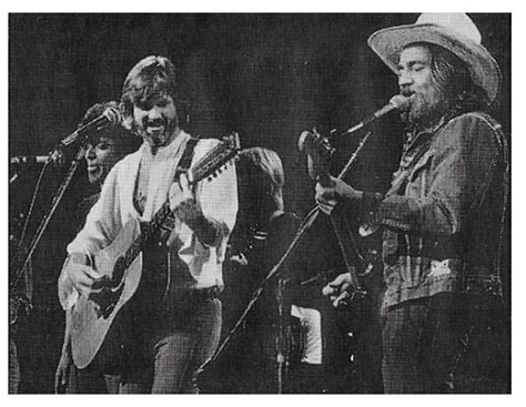 Kristofferson Kris On Stage With Willie Nelson Magazine Photo 1970s