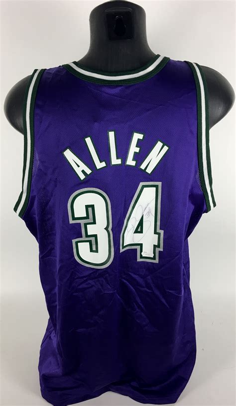 Lot Detail - Ray Allen Signed Milwaukee Bucks Jersey (JSA)