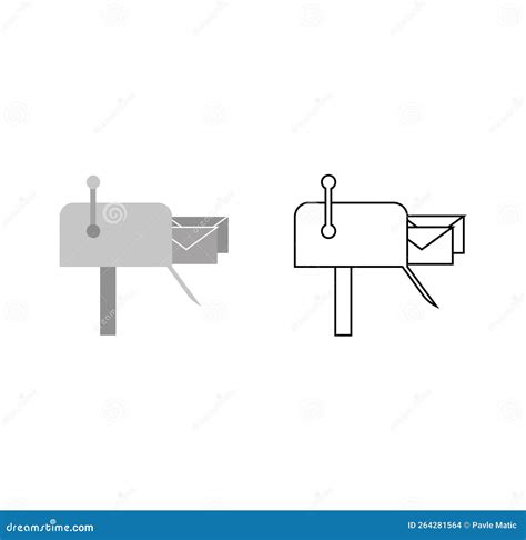 Mailbox Icon Isolated On White Background Stock Vector Illustration