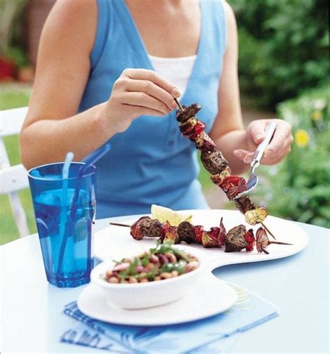 Minted Lamb And Halloumi Kebabs Recipe Delicious Magazine